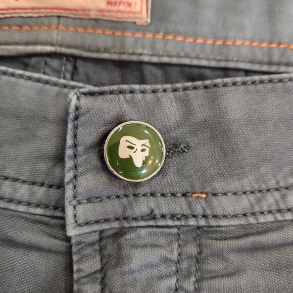 Marco Pescarolo Pants Mens 56 36×34 Green Nerano 1 Cotton Silk Chino 5 Pocket - Picture 7 of 16